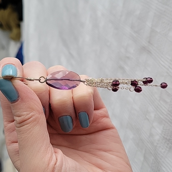 ⭐️2/$15 Purple dangle earrings - Picture 2 of 3